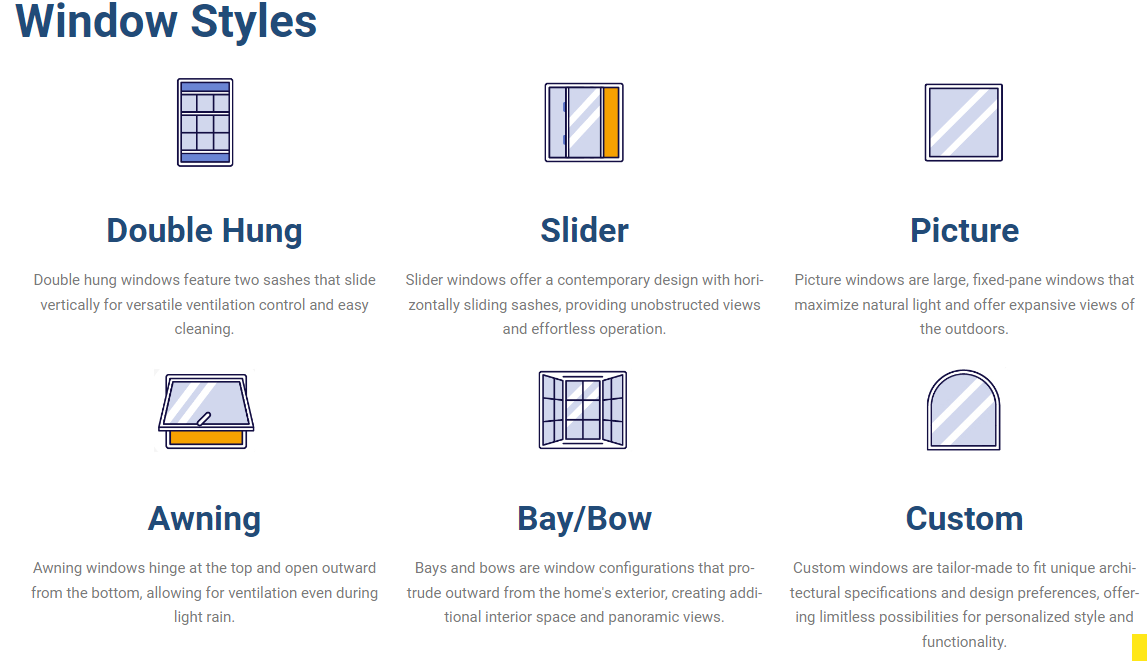 We give you many window-style options so you can choose the perfect one for your needs
